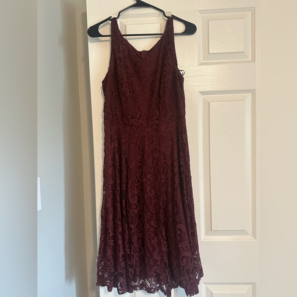 Burgundy dress